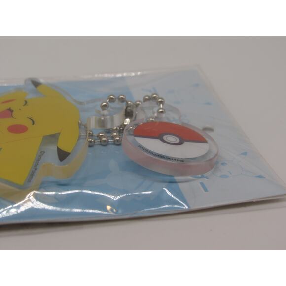 NEW Sealed Smiling Pikachu Acrylic Beaded Keyring Pokeball Meine Rollen Nintendo - Picture 9 of 12